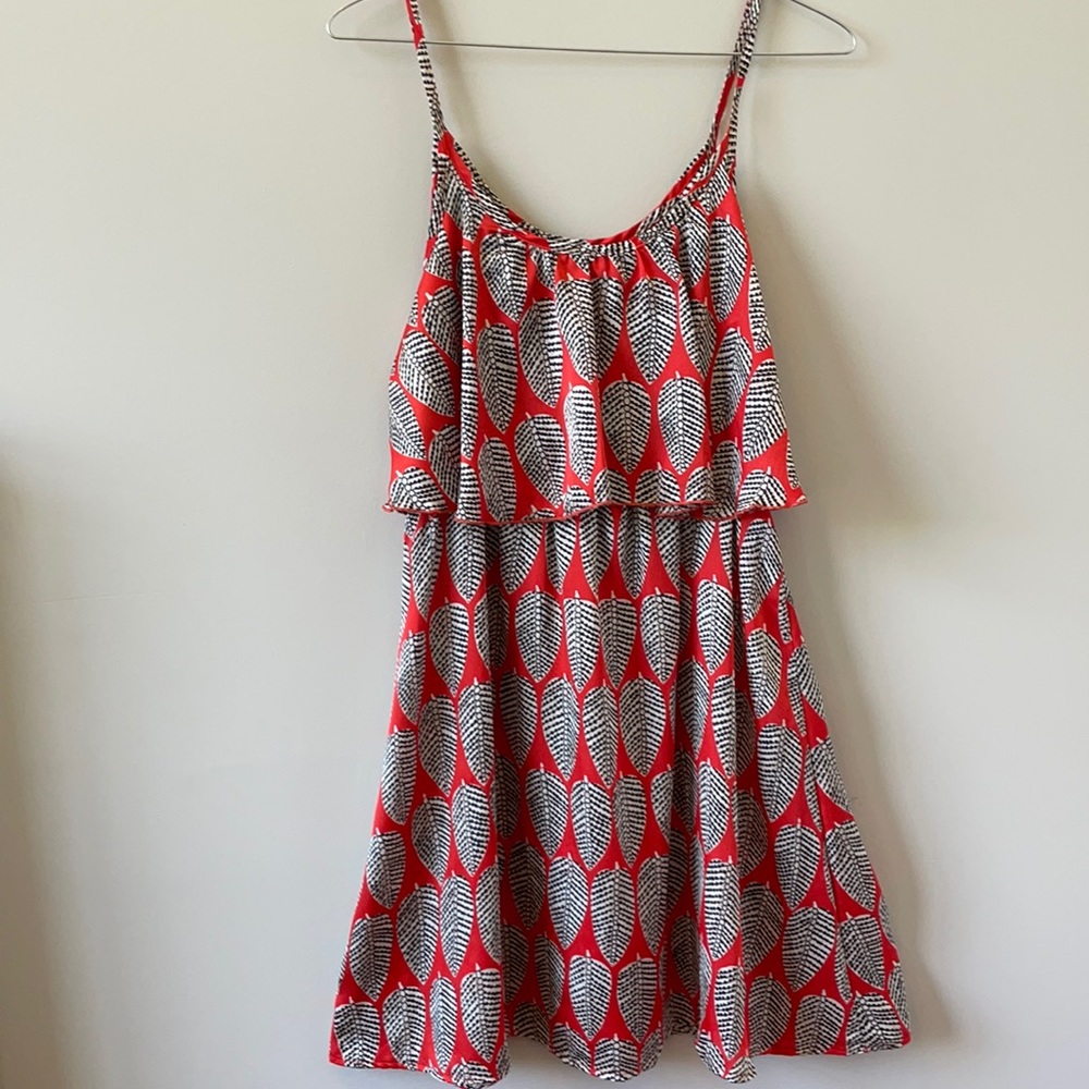 Red, white, and black sundress